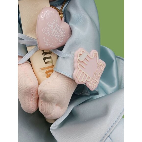 Precious Moments Vtg Graduation Doll In Blue Cap & Gown With Diploma "16" - Picture 3 of 6